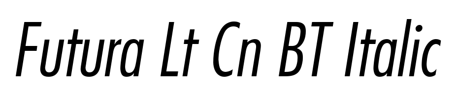 Futura Lt Cn BT Italic Font Download Free